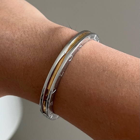 BVLGARI B.zero1 Bangle Bracelet in 18k Yellow Gold/Steel - Picture 1 of 9